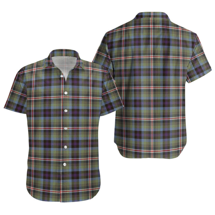 Reid (Mill City) Weathered Clan Badge Tartan Short Sleeve Shirt