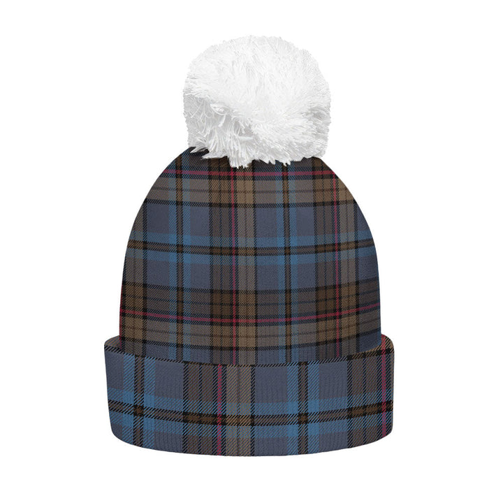 Renton Modern Clan Badge Tartan Bobble Beanie Hat