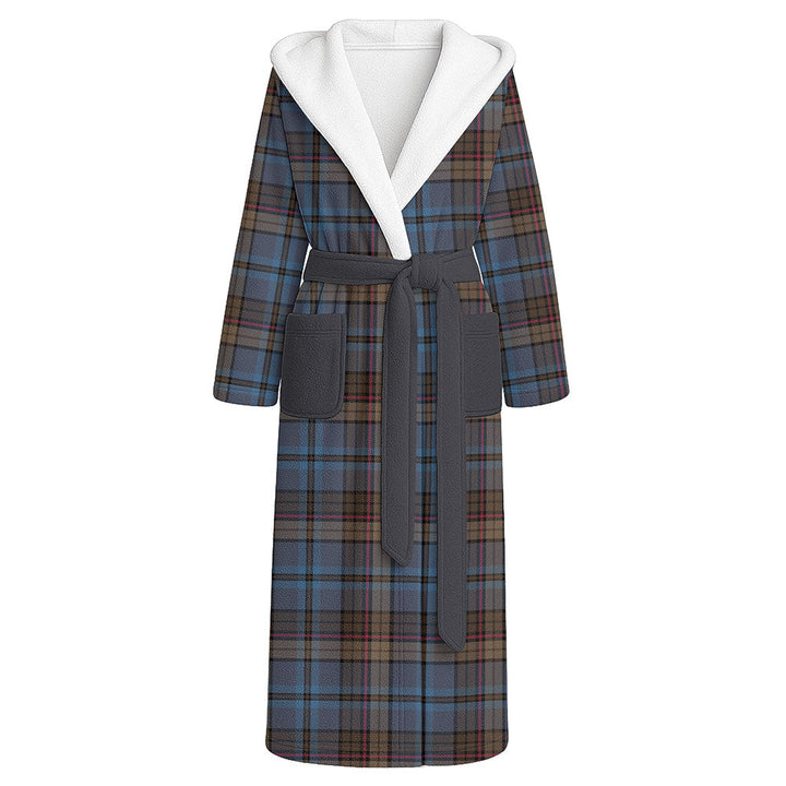 Renton Modern Clan Badge Tartan Flannel Hooded Bathrobe