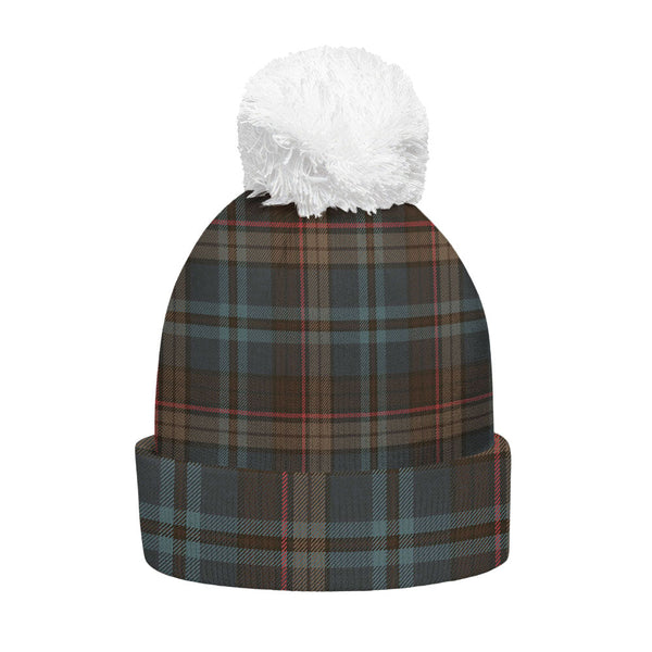 Renton Weathered Clan Badge Tartan Bobble Beanie Hat
