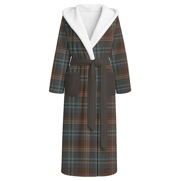 Renton Weathered Clan Badge Tartan Flannel Hooded Bathrobe