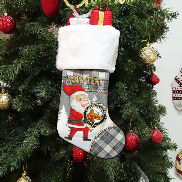 Richards (Pritchard) Ancient Clan Badge Tartan Christmas Stocking Holiday Blessings Merry Christmas Joy