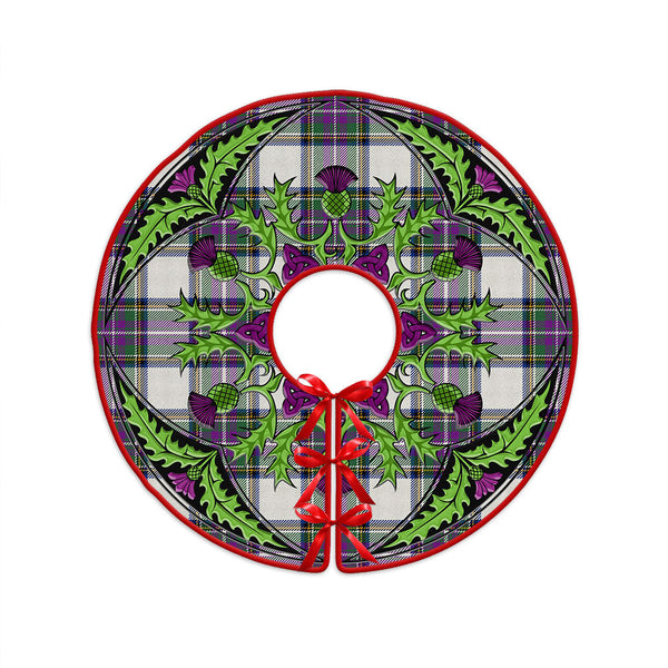 Richards (Pritchard) Modern Clan Badge Tartan Christmas Tree Skirt Scottish Thistle Design