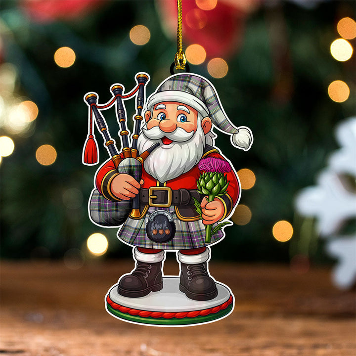 Richards (Pritchard) Modern Clan Badge Tartan Wood Acrylic Ornament Scottish Santa Claus Bagpipe