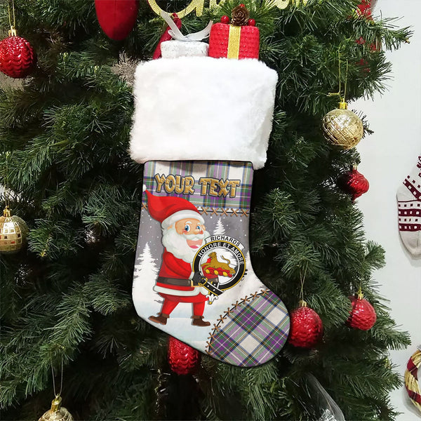 Richards (Pritchard) Modern Clan Badge Tartan Christmas Stocking Holiday Blessings Merry Christmas Joy