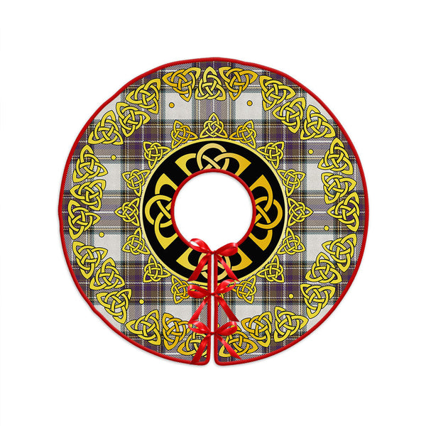Richards (Pritchard) Weathered Clan Badge Tartan Christmas Tree Skirt Golden Celtic Heritage