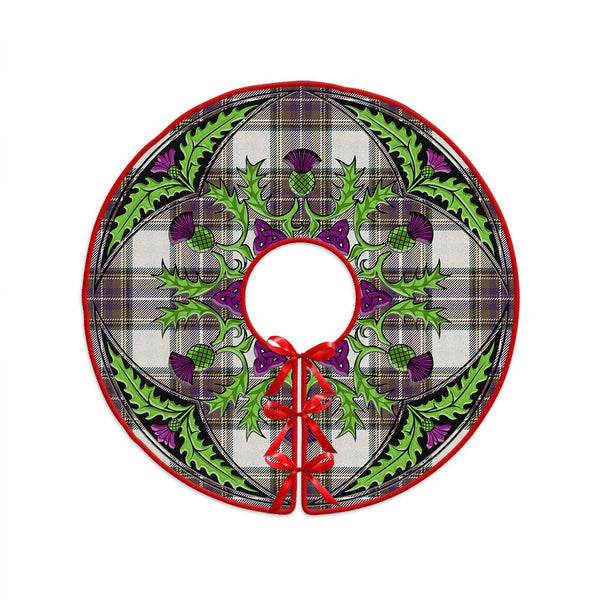 Richards (Pritchard) Weathered Clan Badge Tartan Christmas Tree Skirt Scottish Thistle Design