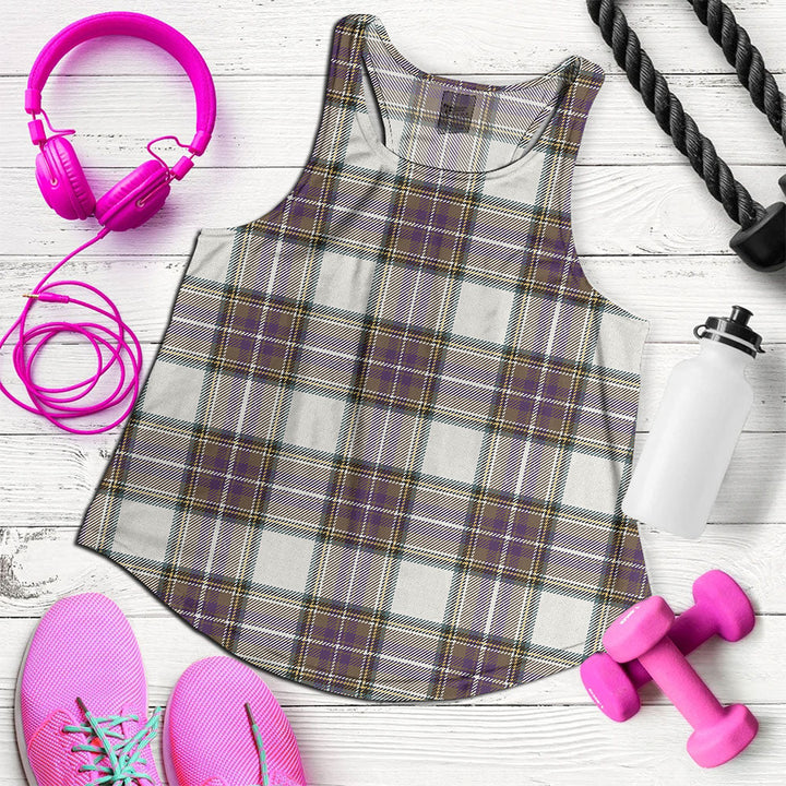 Richards (Pritchard) Weathered Clan Badge Tartan Women Racerback Tank Top