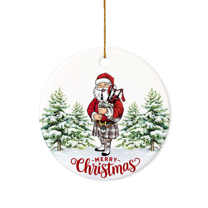 Richards (Pritchard) Weathered Tartan Ceramic Ornament Santa
