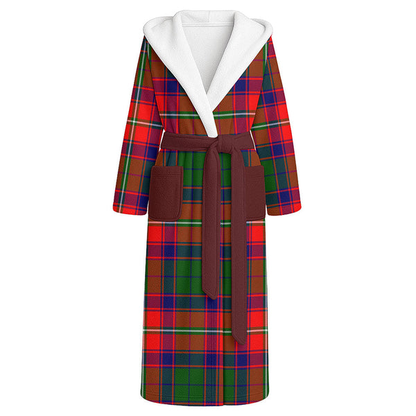 Riddell Clan Badge Tartan Flannel Hooded Bathrobe