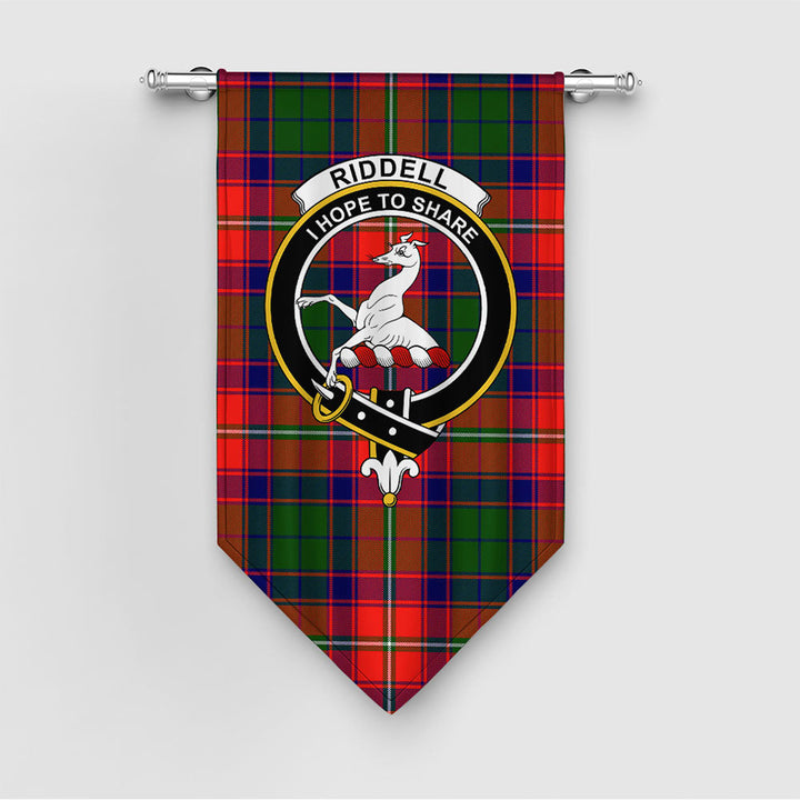 Riddell Clan Badge Tartan Gonfalon