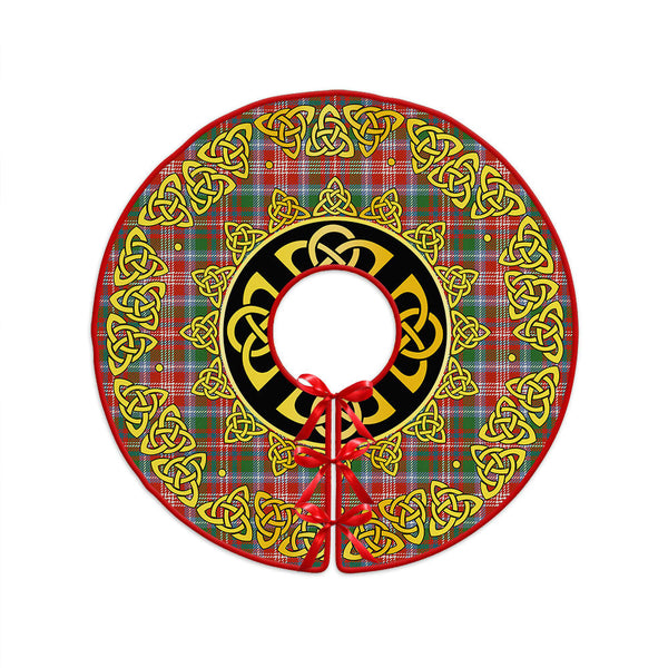 Ritchie Ancient Clan Badge Tartan Christmas Tree Skirt Golden Celtic Heritage
