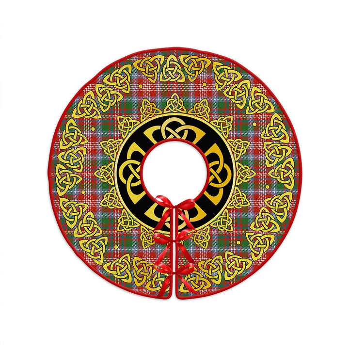 Ritchie Ancient Clan Badge Tartan Christmas Tree Skirt Golden Celtic Heritage