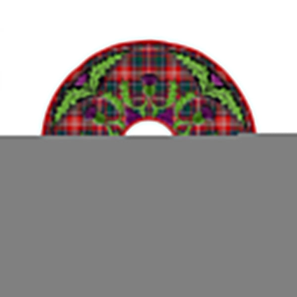 Ritchie Modern Clan Badge Tartan Christmas Tree Skirt Scottish Thistle Design