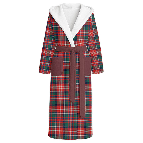 Ritchie Modern Clan Badge Tartan Flannel Hooded Bathrobe