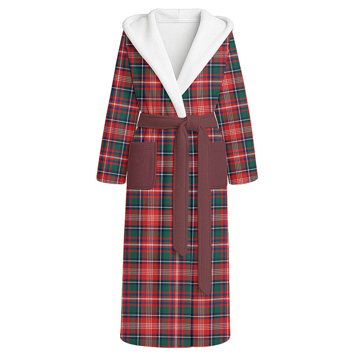 Ritchie Modern Clan Badge Tartan Flannel Hooded Bathrobe