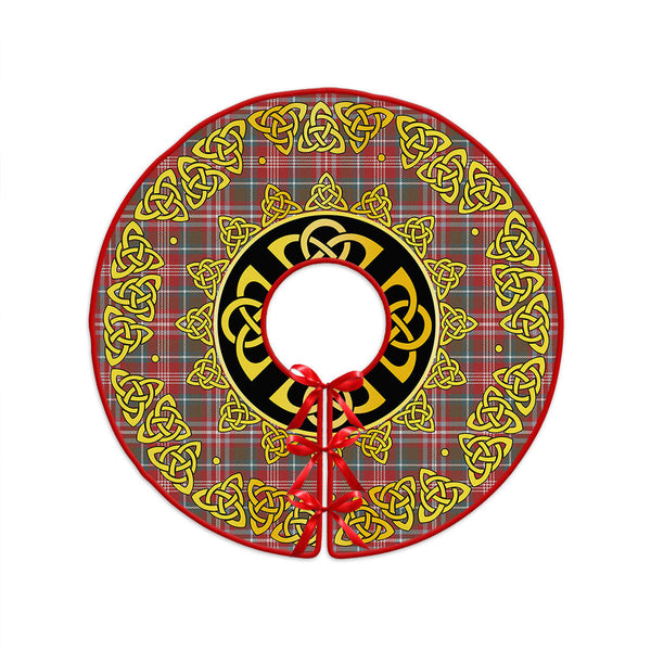 Ritchie Weathered Clan Badge Tartan Christmas Tree Skirt Golden Celtic Heritage