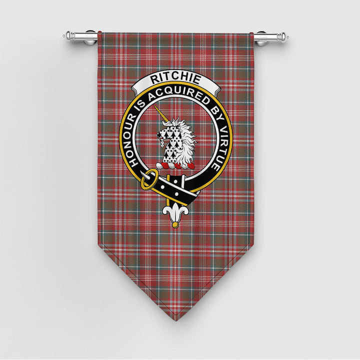 Ritchie Weathered Clan Badge Tartan Gonfalon
