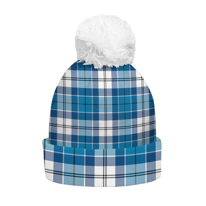 Roberton Clan Badge Tartan Bobble Beanie Hat