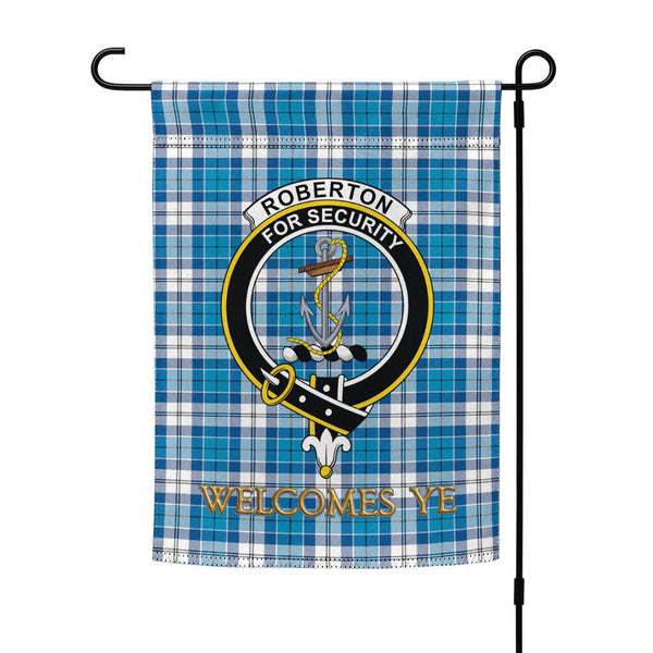 Roberton Clan Badge Tartan Garden Flag