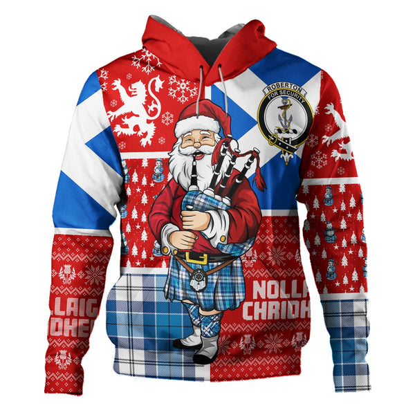 Roberton Clan Badge Tartan Hoodie Scotland Christmas Santa