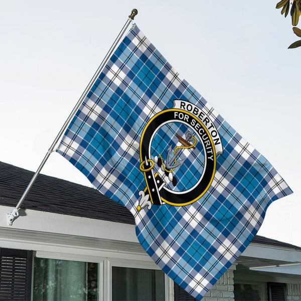 Roberton Clan Badge Tartan House Flag