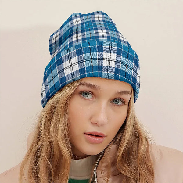 Roberton Clan Badge Tartan Knitted Beanie