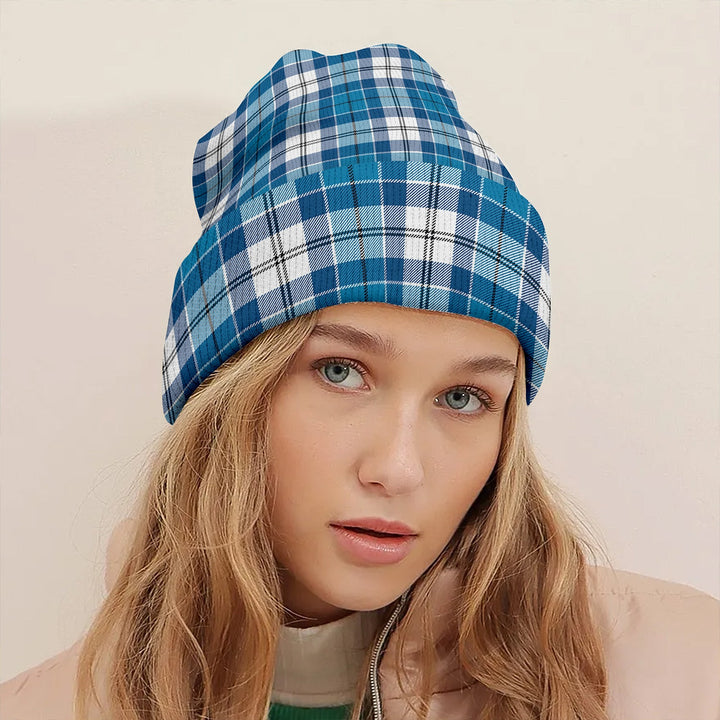 Roberton Clan Badge Tartan Knitted Beanie