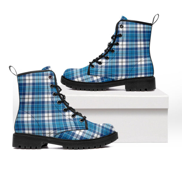 Roberton Clan Badge Tartan Leather Boots