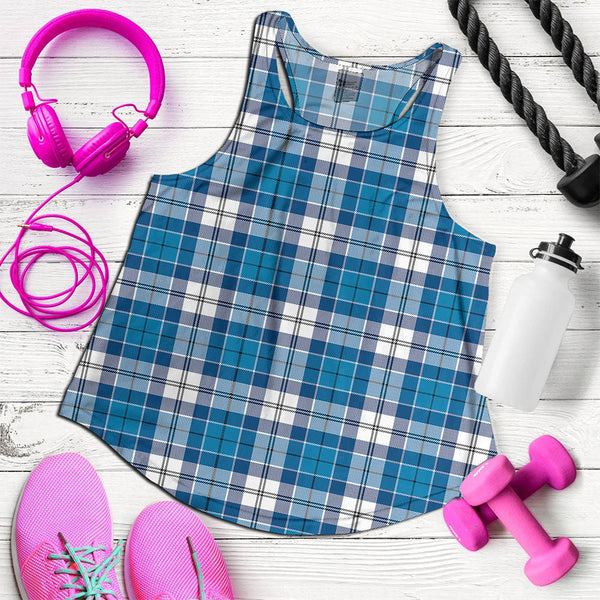 Roberton Clan Badge Tartan Women Racerback Tank Top