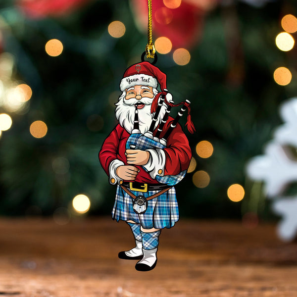 Roberton Clan Badge Tartan Wood Acrylic Ornament Santa Personalized