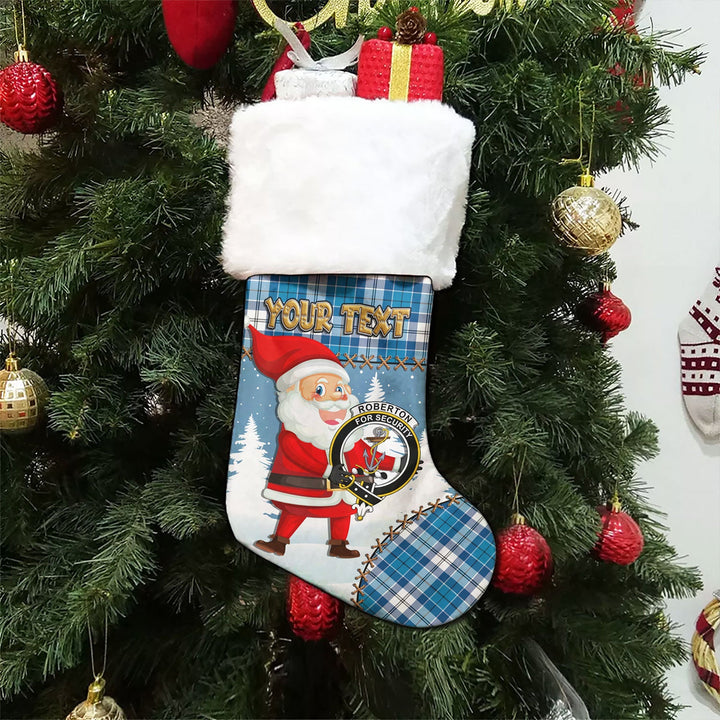 Roberton Clan Badge Tartan Christmas Stocking Holiday Blessings Merry Christmas Joy
