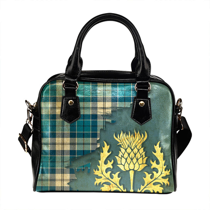 Roberton Tartan Shoulder Handbag Thistle Oldest Style