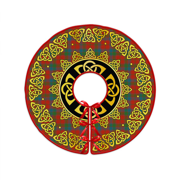 Robertson Ancient Clan Badge Tartan Christmas Tree Skirt Golden Celtic Heritage