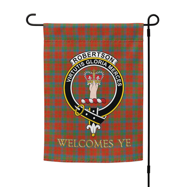 Robertson Ancient Clan Badge Tartan Garden Flag