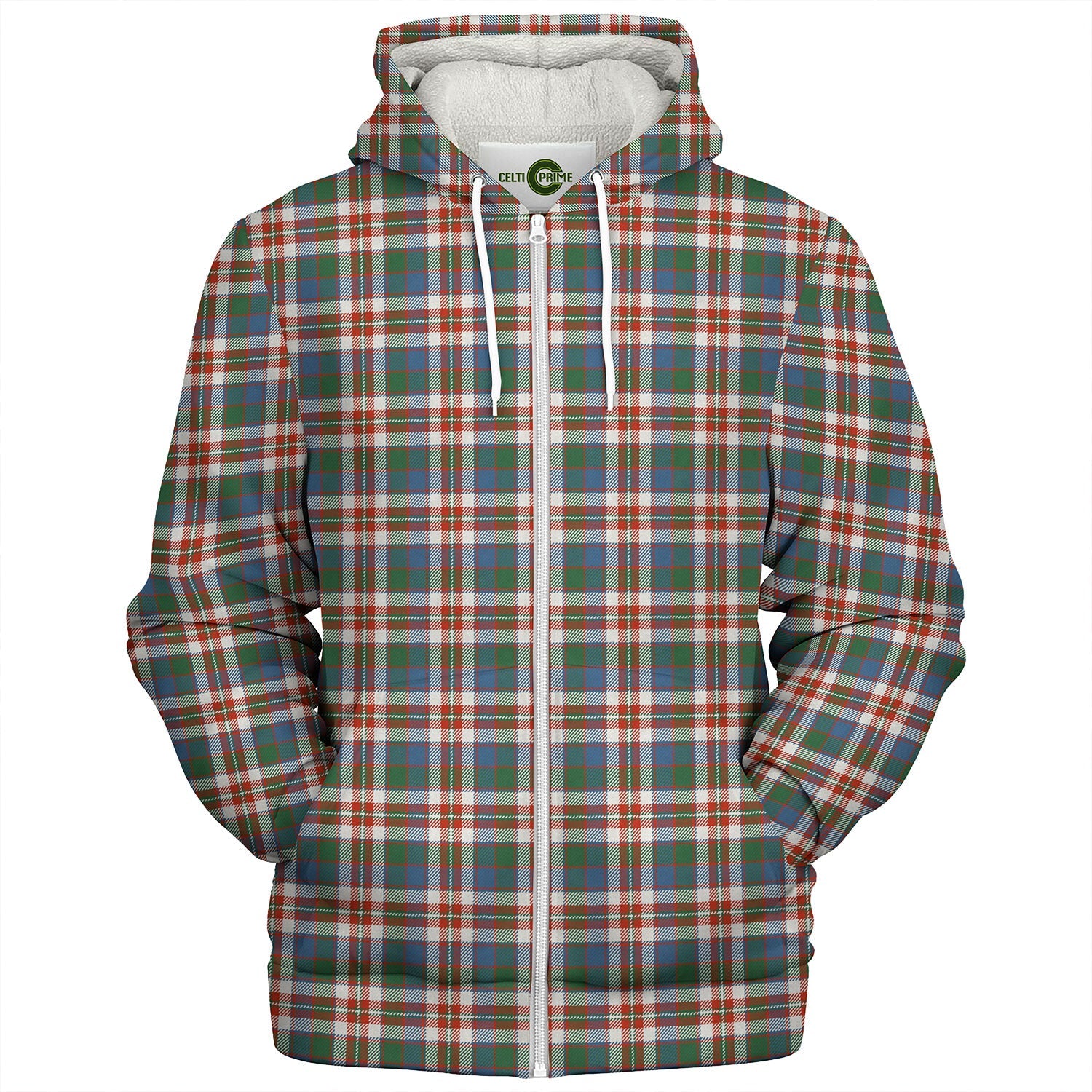 Robertson Weathered Tartan Crest Sherpa Hoodie - Circle Style