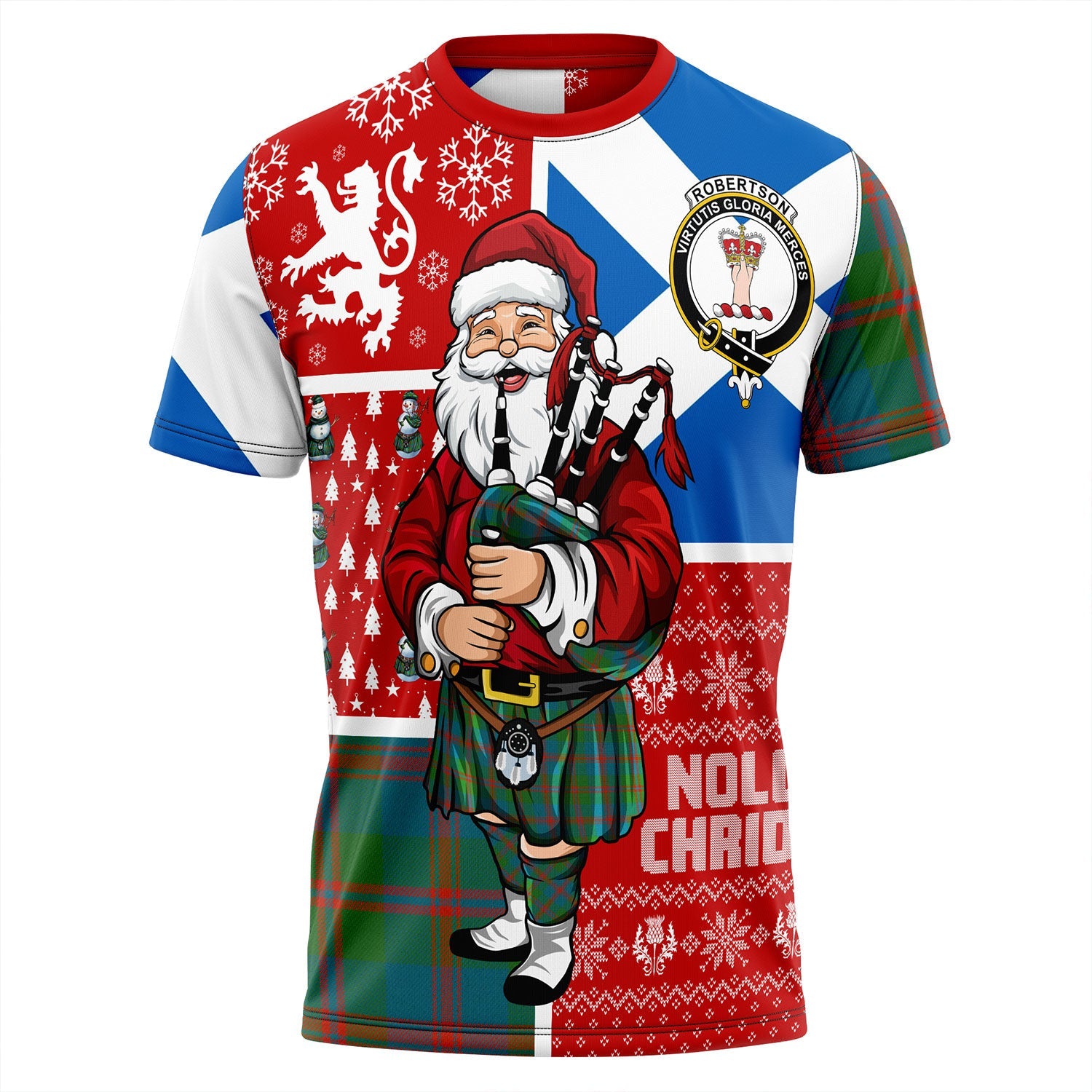 Nicolson Ancient Old Tartan Crest 2D T-shirt - Alba Skull Style