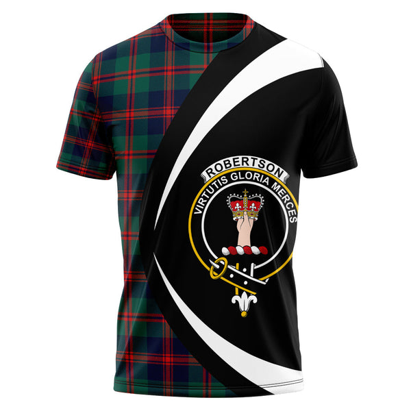 Robertson of Struan Modern Clan Badge Tartan T-Shirt Circle Style Personalized