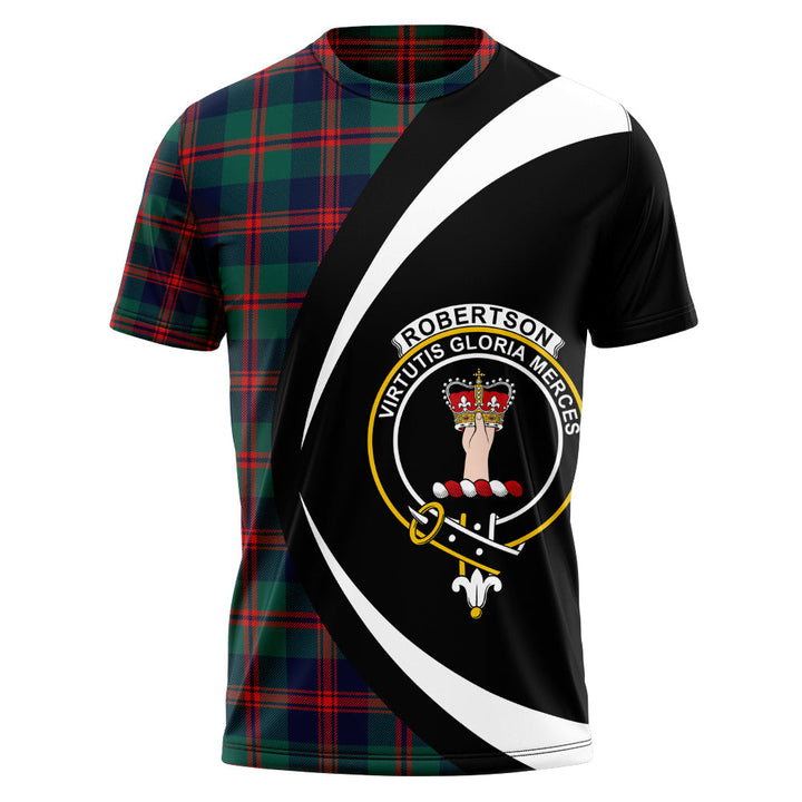 Robertson of Struan Modern Clan Badge Tartan T-Shirt Circle Style Personalized