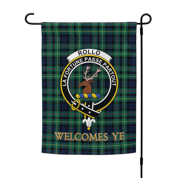 Rollo Modern Clan Badge Tartan Garden Flag