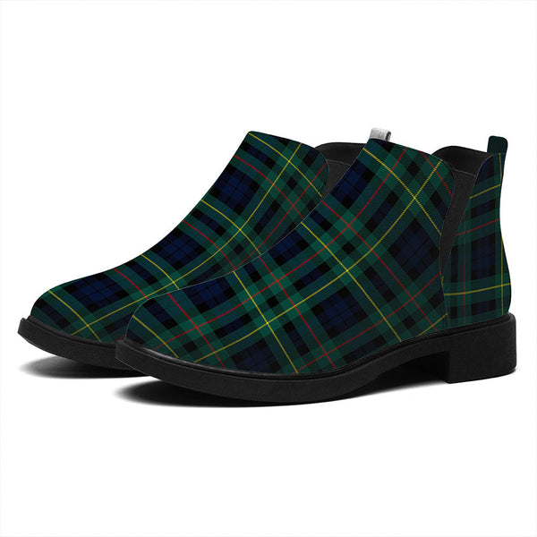 Rollo Modern Tartan Flat Ankle Boots