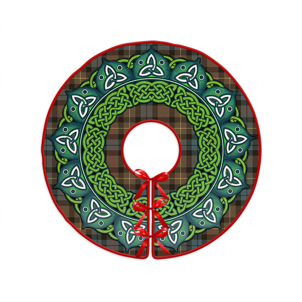 Rollo Weathered Clan Badge Tartan Christmas Tree Skirt Heritage Holiday Decor