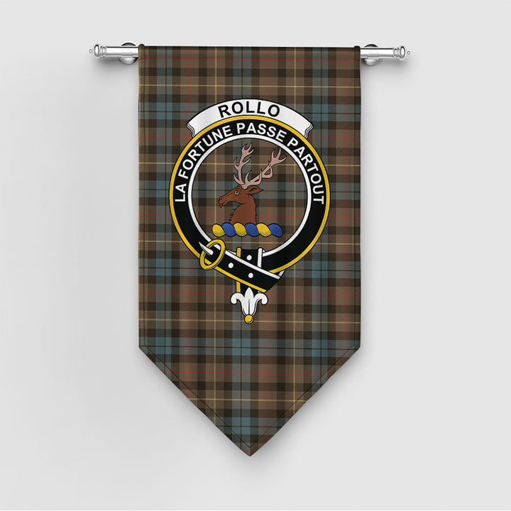 Rollo Weathered Clan Badge Tartan Gonfalon