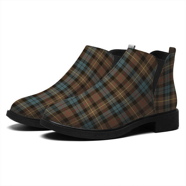 Rollo Weathered Tartan Flat Ankle Boots
