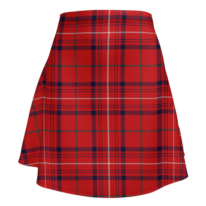 Rose Modern Clan Badge Tartan Flared Skirt