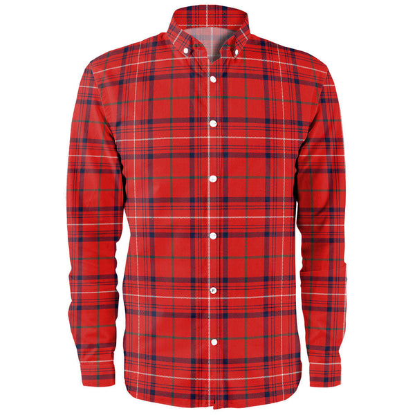 Rose Modern Clan Badge Tartan Long Sleeve Shirt