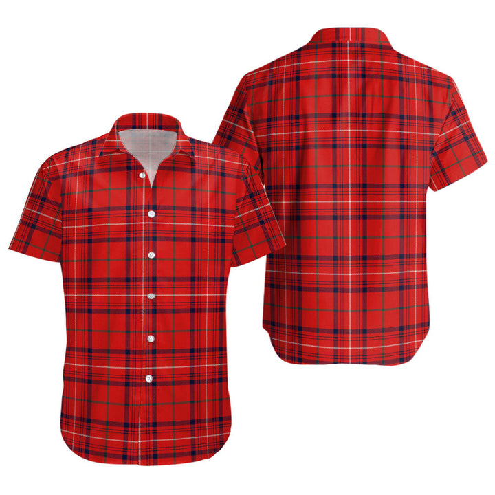 Rose Modern Clan Badge Tartan Short Sleeve Shirt