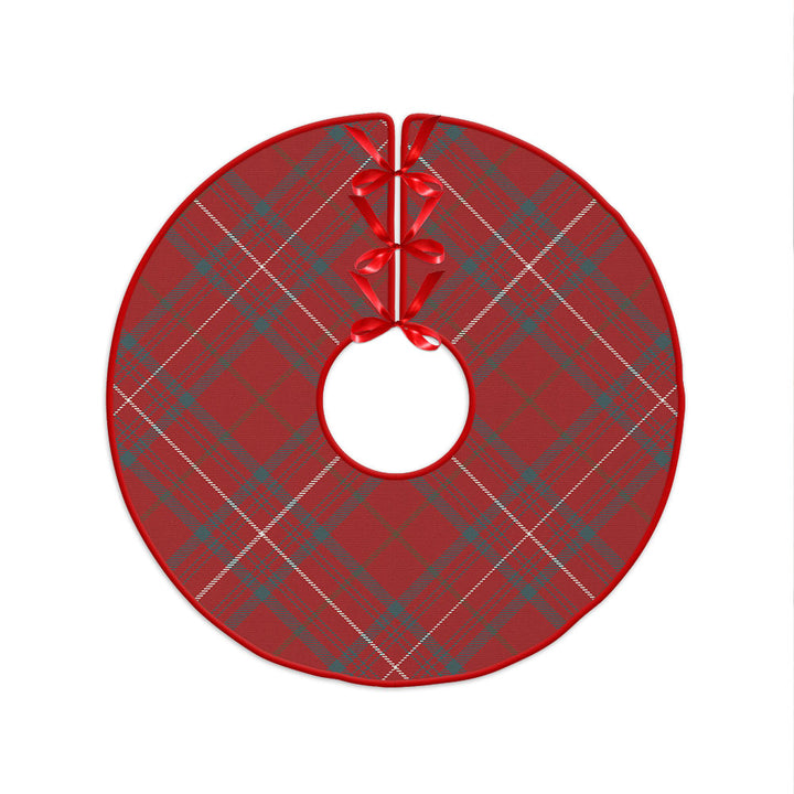 Rose Weathered Clan Badge Tartan Christmas Tree Skirt