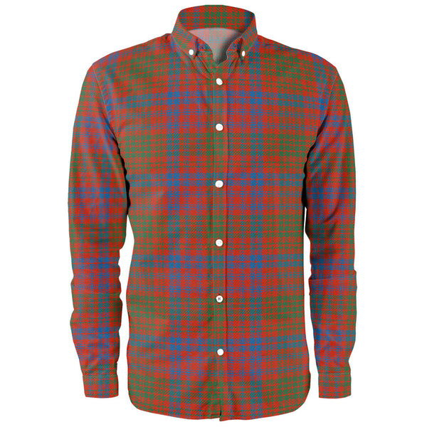Ross Ancient Clan Badge Tartan Long Sleeve Shirt