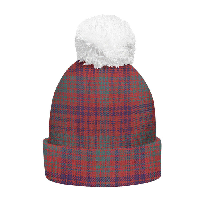 Ross Weathered Clan Badge Tartan Bobble Beanie Hat